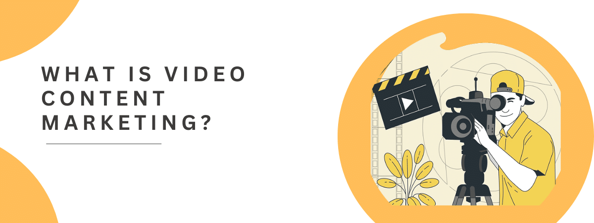 “Marketer planning a video content strategy with charts, camera, and storyboard on desk”