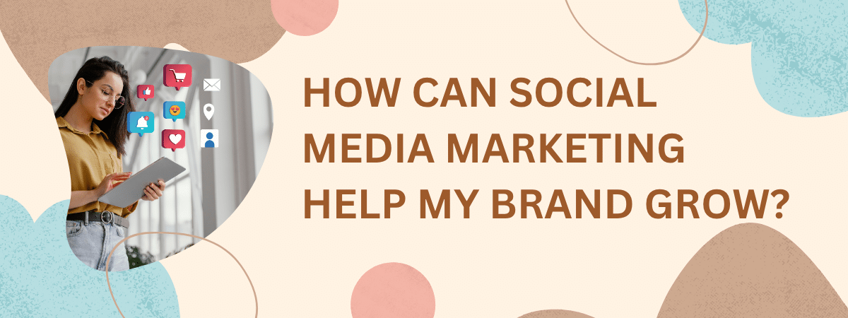 Graphic of social media icons, engagement metrics, and brand upward arrow.